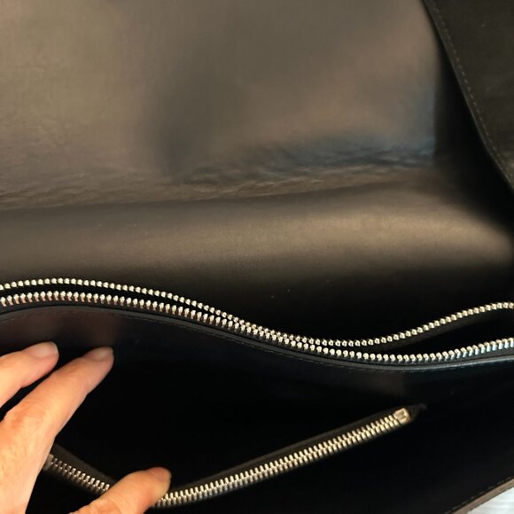 Celine Suede Shoulder Handbag with Silver Chain - Picture 9 of 14